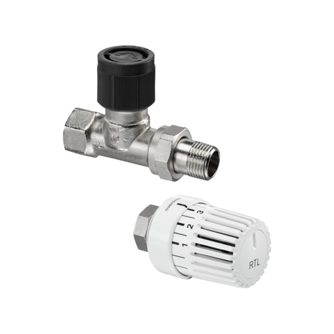 Oventrop Rücklauftemperatur-Begrenzungs-Set DN 15, Rückl.-DG-Vtl u Thermostat Uni RTLH