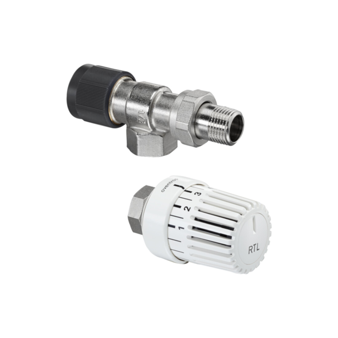 Oventrop Rücklauftemperatur-Begrenzungs-Set Rücklauf-Axialventil u Thermostat Uni RTLH