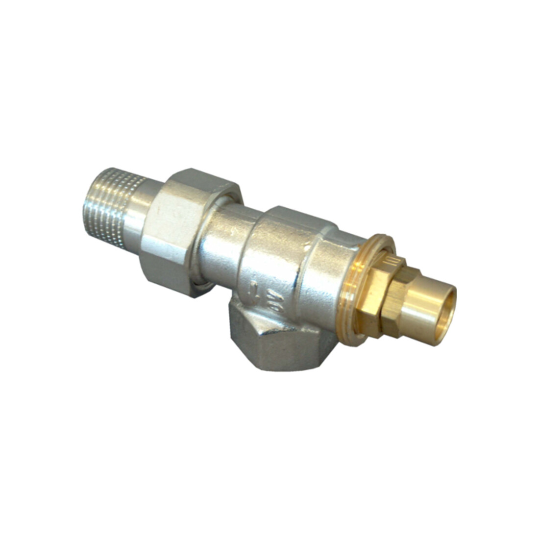 Oventrop Rücklauftemperaturbegrenzer DN 15, RL Axial, Messing vernickelt
