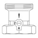 Oventrop Sperrventil SVE Messing DN 25, 1", G 1 1/2"-5