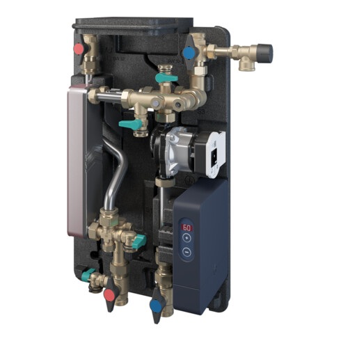 Oventrop Station d'eau domestique Regumaq X-25 400x625x240mm, brasée cuivre, Sealix