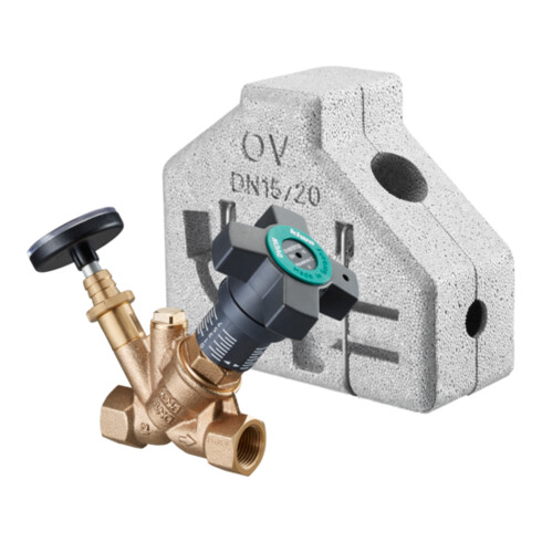 Oventrop Strangregulierventil Aquastrom C DN 32, Rp 1 1/4, beids. IG, mit Dämmung