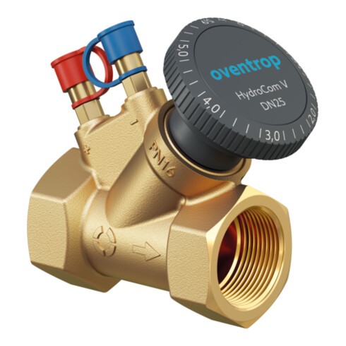 Oventrop Strangregulierventil HydroCom V DN 15, Rp 1/2, PN 16, beids. IG, Messing