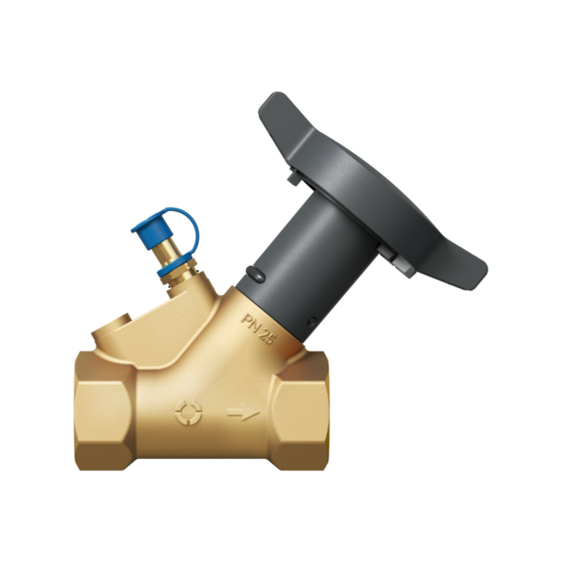 Oventrop Strangregulierventil Hydrocontrol A DN 40, Rp 1 1/2, PN 25, beids. IG, MS