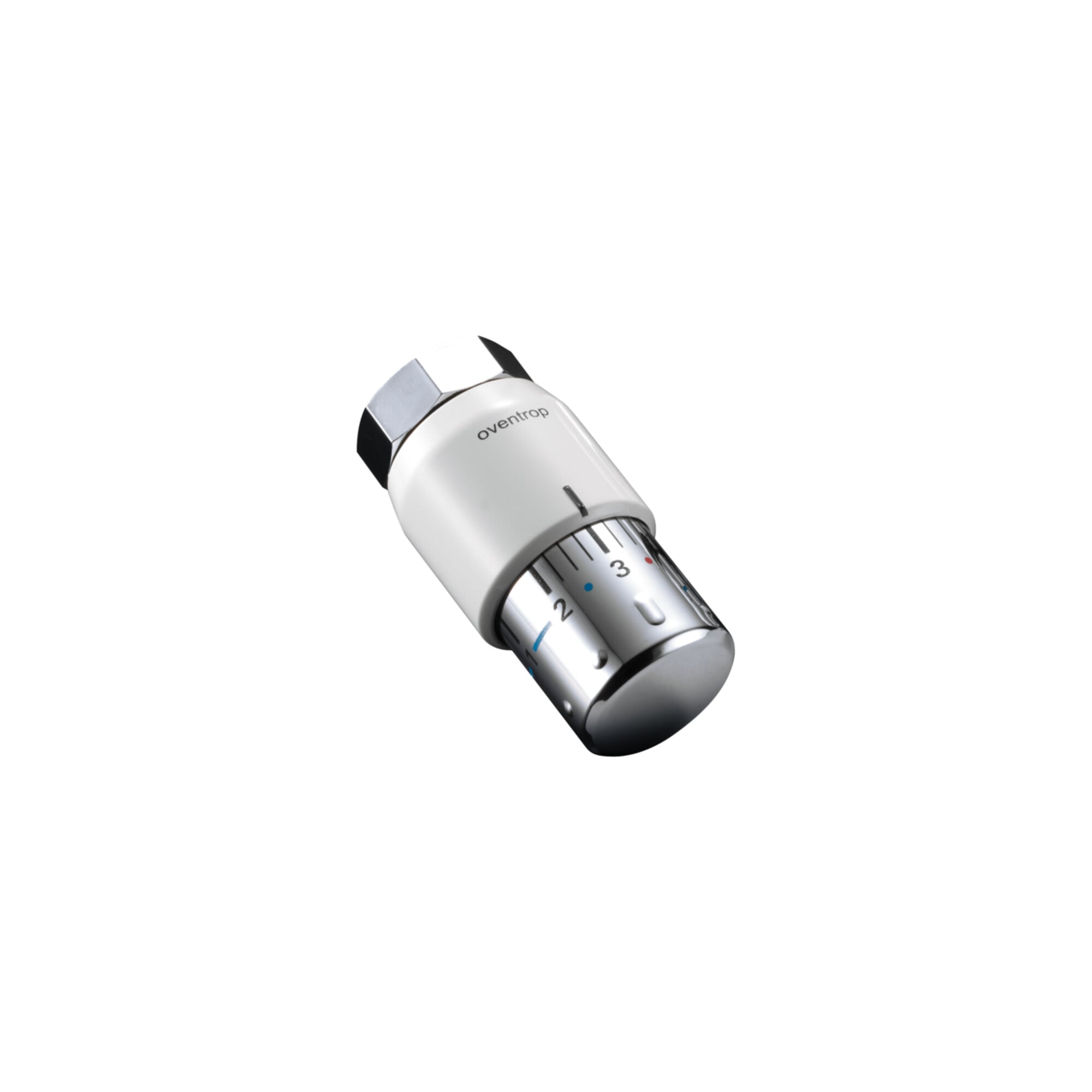 Oventrop Thermostat Uni SH 7-28 GrC, m 0-Stellung, Edelstahl-Design