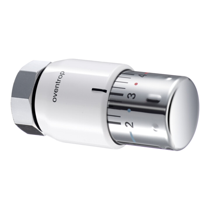 Oventrop Thermostat Uni SH 7-28 GrC, m 0-Stellung, Edelstahl-Design
