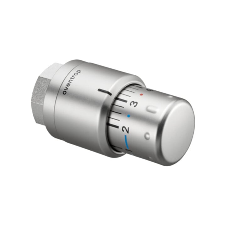 Oventrop Thermostat Uni SH 7-28 GrC, m 0-Stellung, Edelstahl-Design
