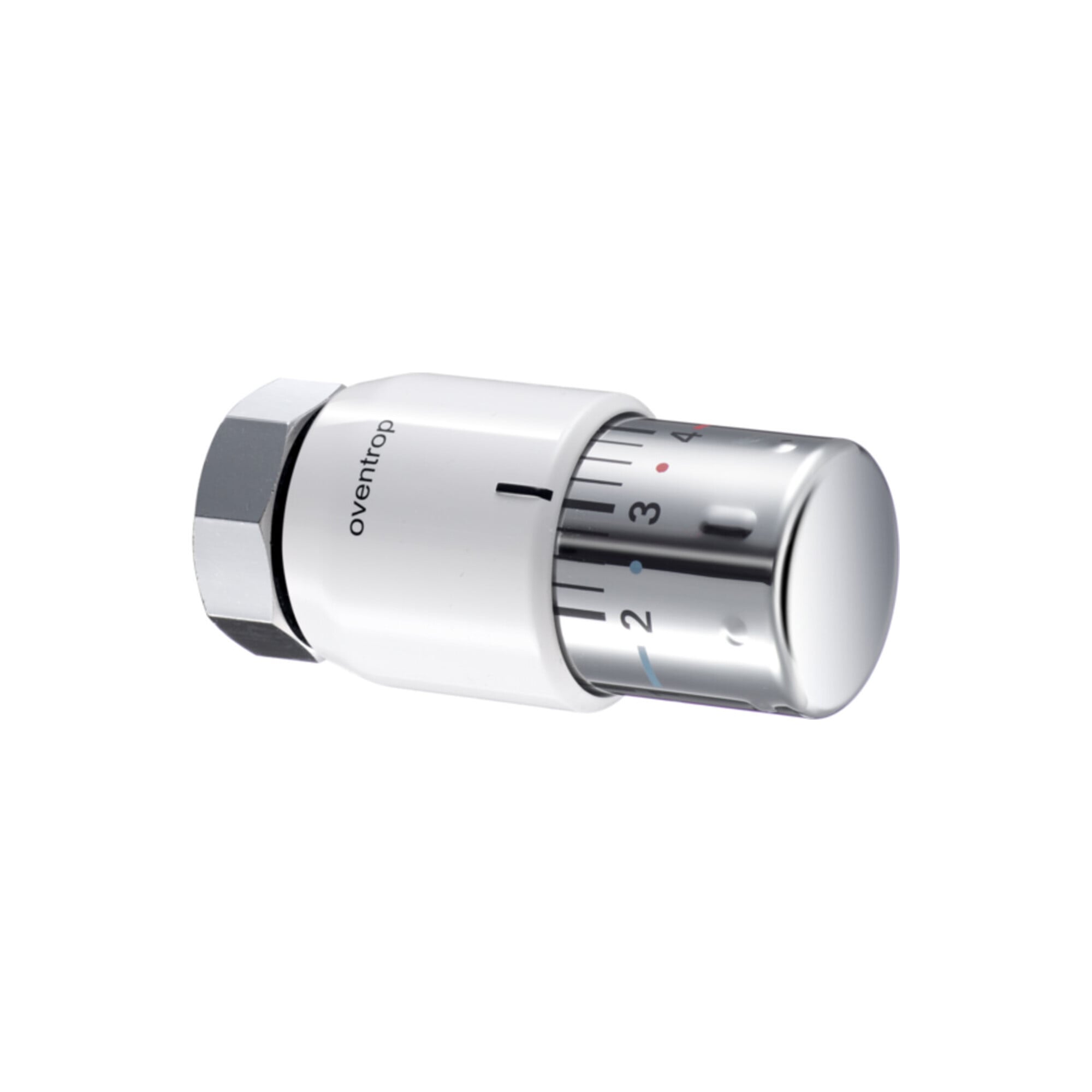 Oventrop Thermostat Uni SH 7-28 GrC, m Nullstellung, weiß/verchromt