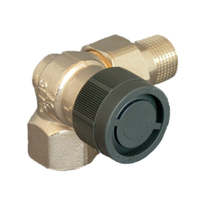 Oventrop Thermostatventil Baureihe A DN 15, WE, links, Messing vernickelt