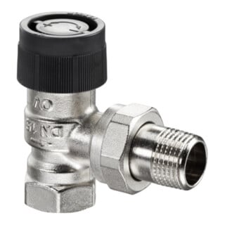 Oventrop Thermostatventil Baureihe A DN 25, Eck, Messing vernickelt
