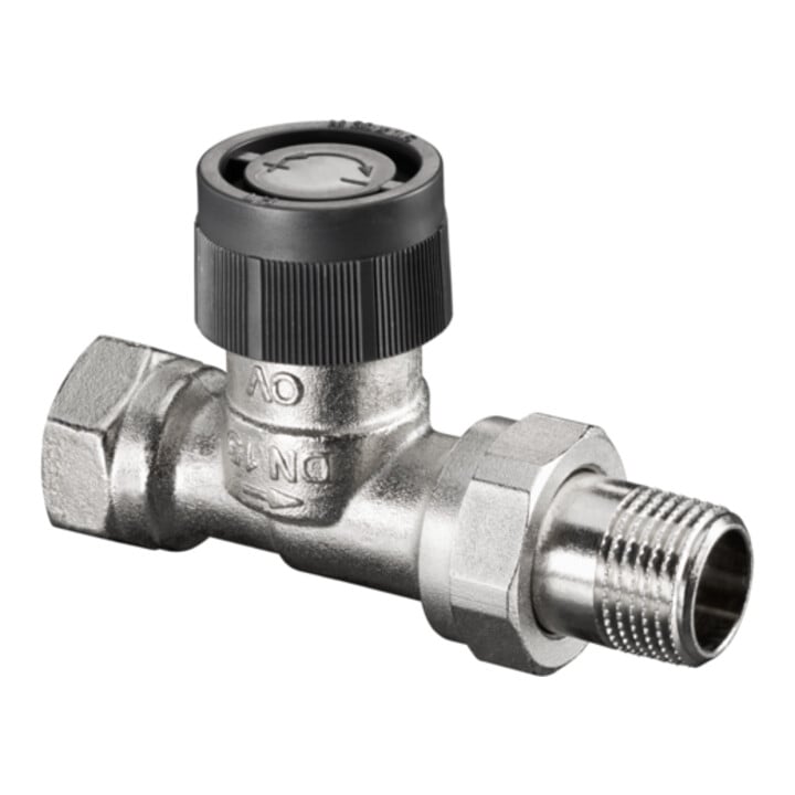 Oventrop Thermostatventil Baureihe A Messing vernickelt, DN 20, Durchgang