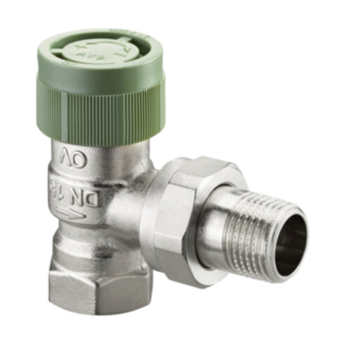 Oventrop Thermostatventil Baureihe ADV 9 MS vernickelt, DN 15, Rp 1/2xR 1/2, Eck