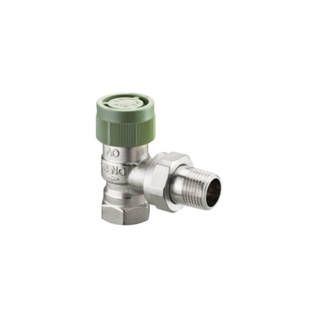 Oventrop Thermostatventil Baureihe ADV 9 MS vernickelt, DN 20, Rp 3/4xR 3/4, Eck