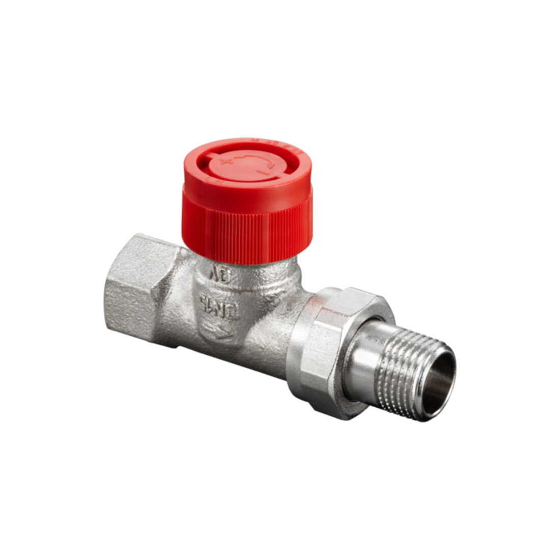 Oventrop Thermostatventil Baureihe AF DN 10, Durchgang, Messing vernickelt