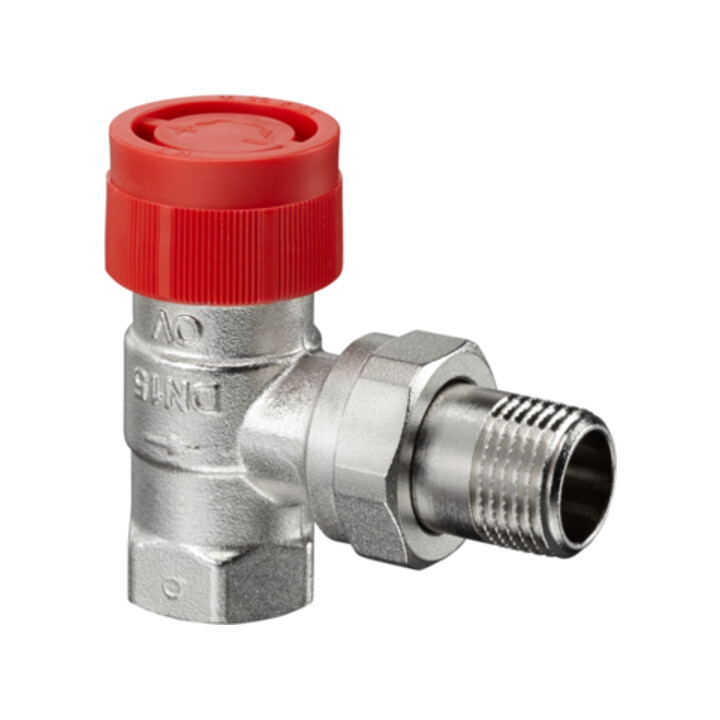 Oventrop Thermostatventil Baureihe AF DN 10, Eck, Messing vernickelt