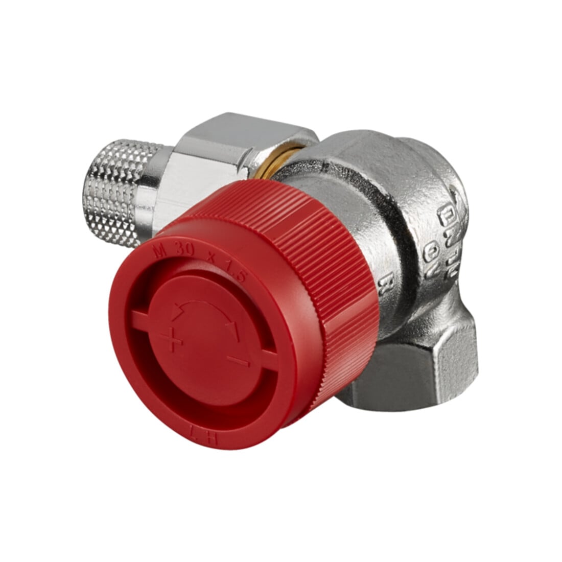Oventrop Thermostatventil Baureihe AF DN 10, Wi-Eck, re, Messing vernickelt