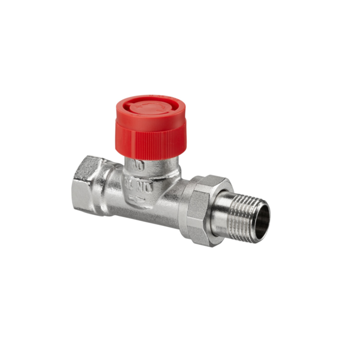 Oventrop Thermostatventil Baureihe AF DN 15, Durchgang, Messing vernickelt