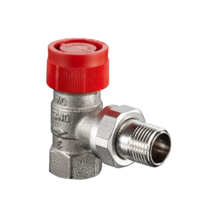 Oventrop Thermostatventil Baureihe AF DN 15, Eck, Messing vernickelt