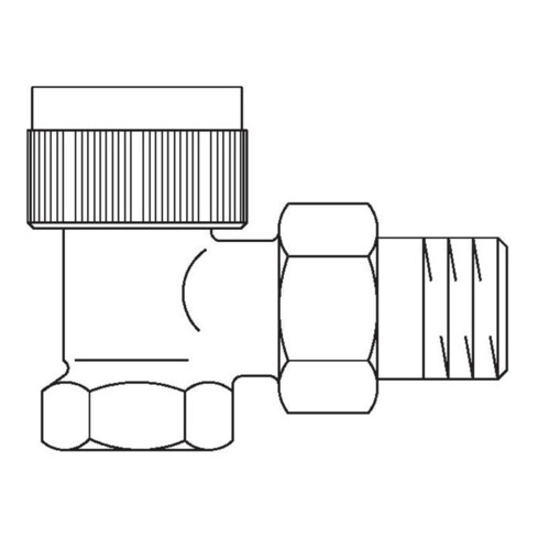 Oventrop Thermostatventil Baureihe AF M 30 x 1,5, PN 10, Eck DN 15, R 1/2"