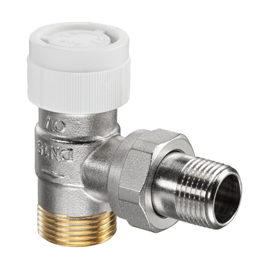 Oventrop Thermostatventil Baureihe AV 9 DN 15, Eck, Messing vernickelt