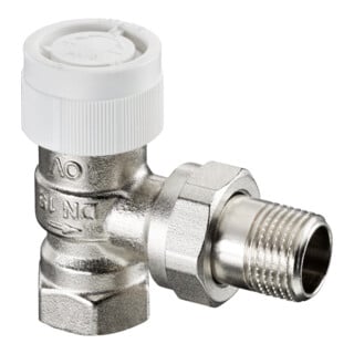 Oventrop Thermostatventil Baureihe AV 9 DN 20, Eck, Messing vernickelt