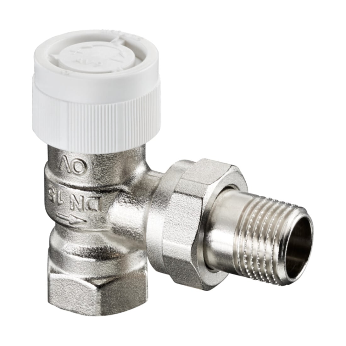 Oventrop Thermostatventil Baureihe AV 9 DN 20, Eck, Messing vernickelt