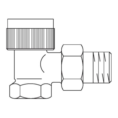 Oventrop Thermostatventil Baureihe AV 9 M 30 x 1,5, PN 10, Eck DN 20