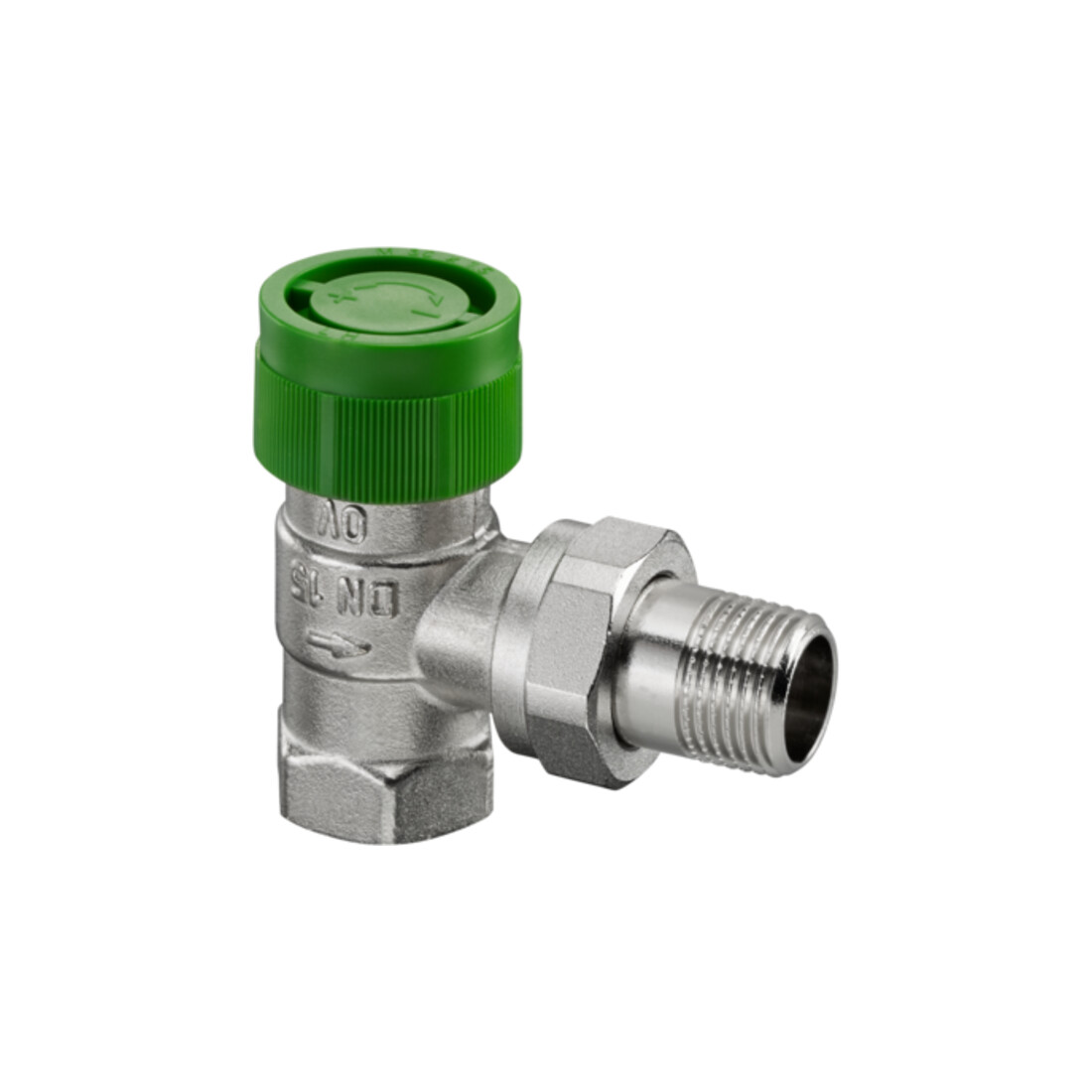 Oventrop Thermostatventil Baureihe AZ V DN 15, Eck, Messing vernickelt