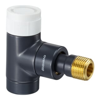 Oventrop Thermostatventil Baureihe E Eck, DN 15, Messing, anthrazit