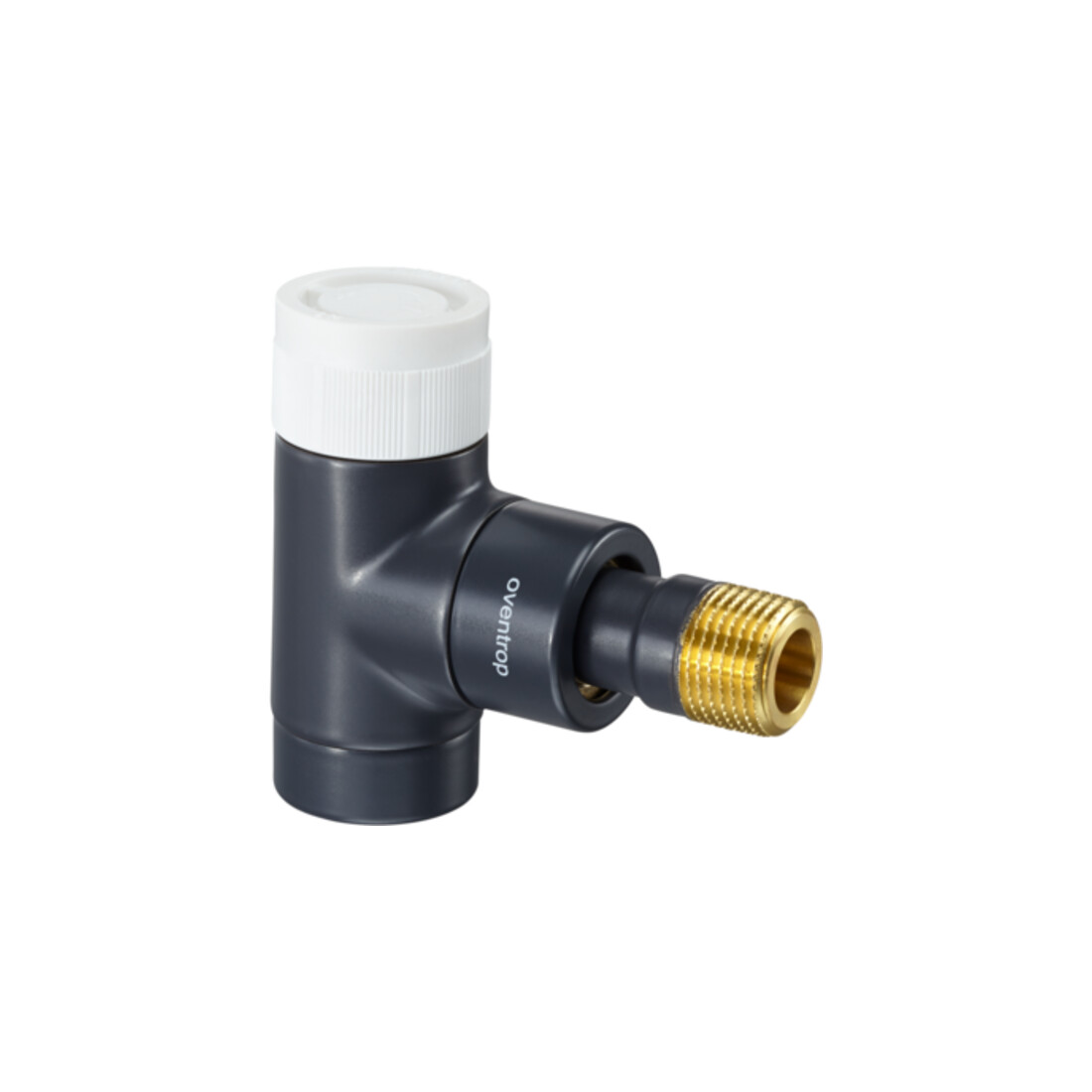 Oventrop Thermostatventil Baureihe E Eck, DN 15, Messing, anthrazit