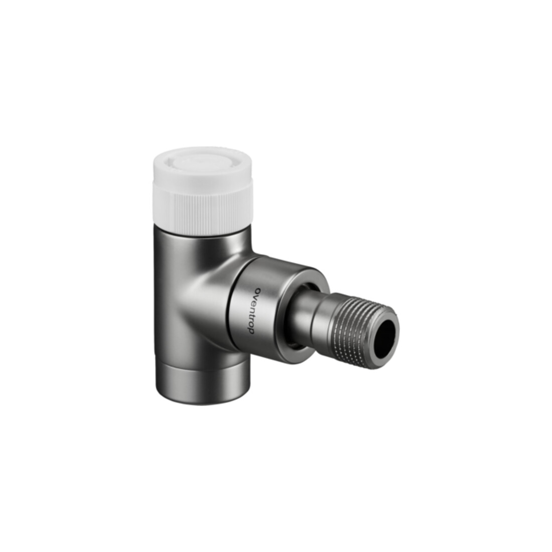 Oventrop Thermostatventil Baureihe E Eck, DN 15, Messing, Edelstahl-Design