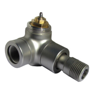 Oventrop Thermostatventil Baureihe E Wi-Eck, li, DN 15, MS, Edelstahl-Design