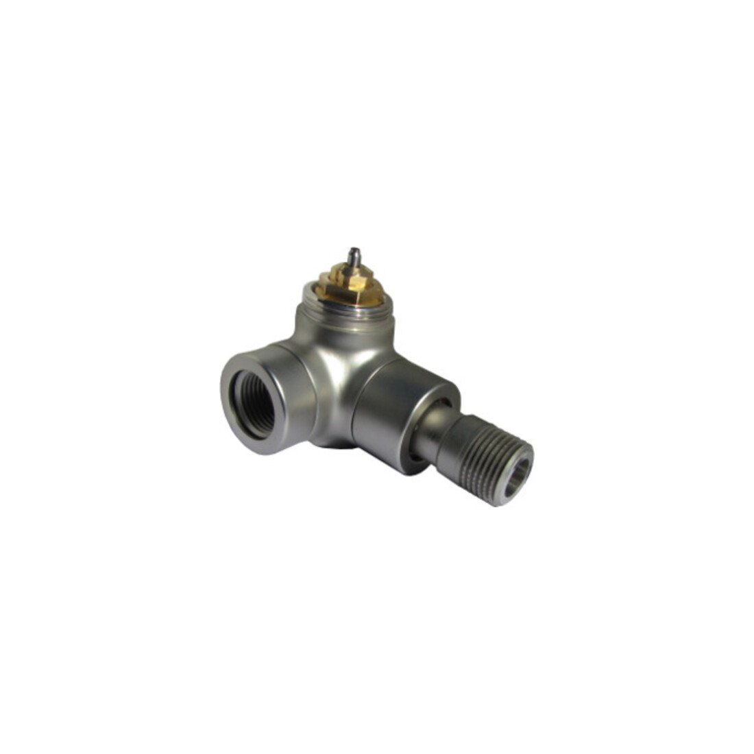 Oventrop Thermostatventil Baureihe E Wi-Eck, li, DN 15, MS, Edelstahl-Design