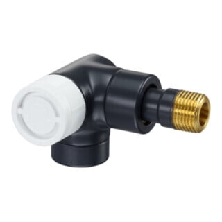 Oventrop Thermostatventil Baureihe E Wi-Eck, links, DN 15, Messing, anthrazit