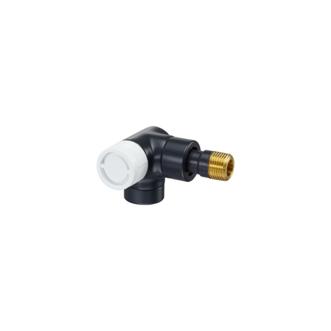Oventrop Thermostatventil Baureihe E Wi-Eck, links, DN 15, Messing, anthrazit