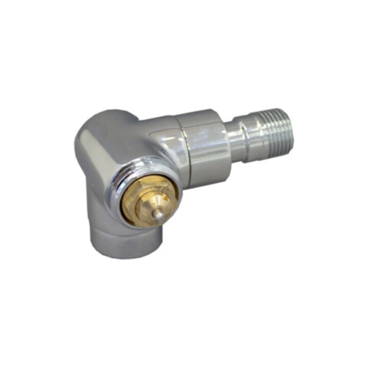 Oventrop Thermostatventil Baureihe E Wi-Eck, links, DN 15, Messing, verchromt