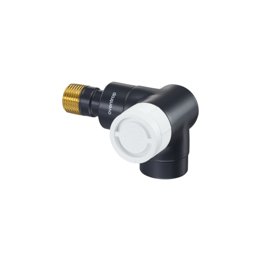 Oventrop Thermostatventil Baureihe E Wi-Eck, re, DN 15, Messing, anthrazit