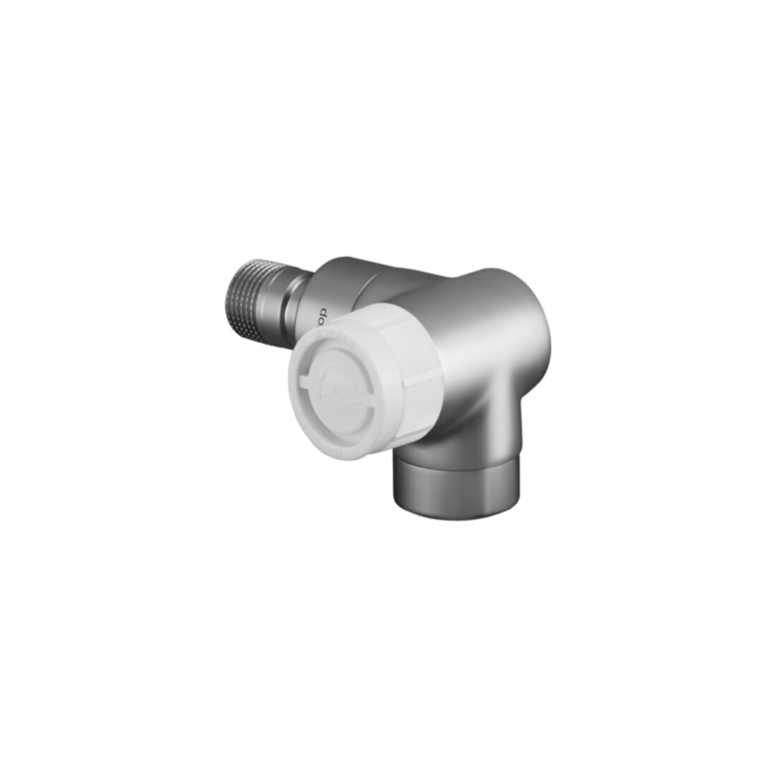 Oventrop Thermostatventil Baureihe E Wi-Eck, re, DN 15, MS, Edelstahl-Design