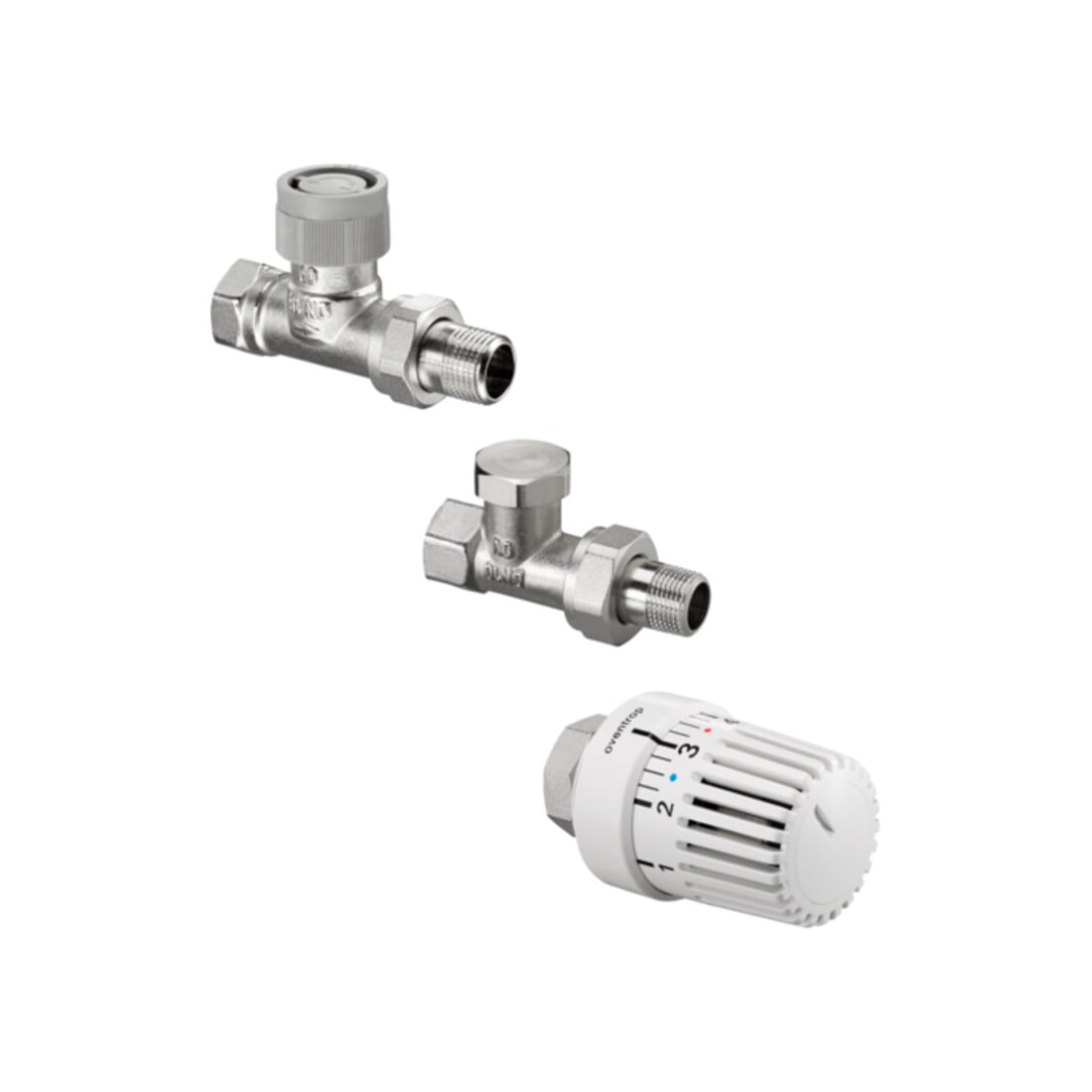 Oventrop Thermostatventil-Set Uni LH DN 10, Durchgang, mit Thermostat