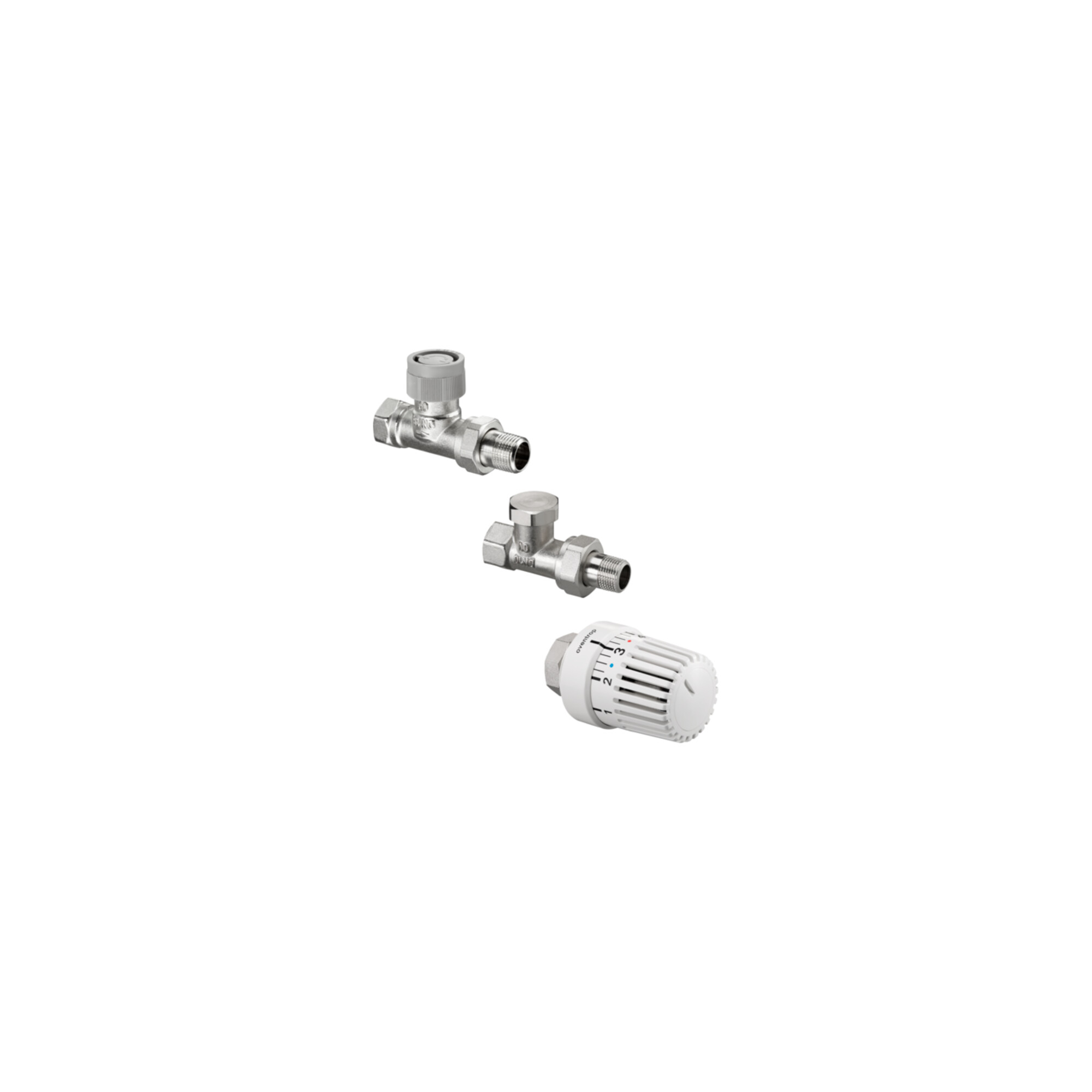 Oventrop Thermostatventil-Set Uni LH DN 15, Durchgang, mit Thermostat
