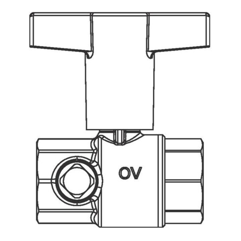 Oventrop Trinkwasserkugelhahn Optibal TW 2 x IG DN 20, Rp 3/4"