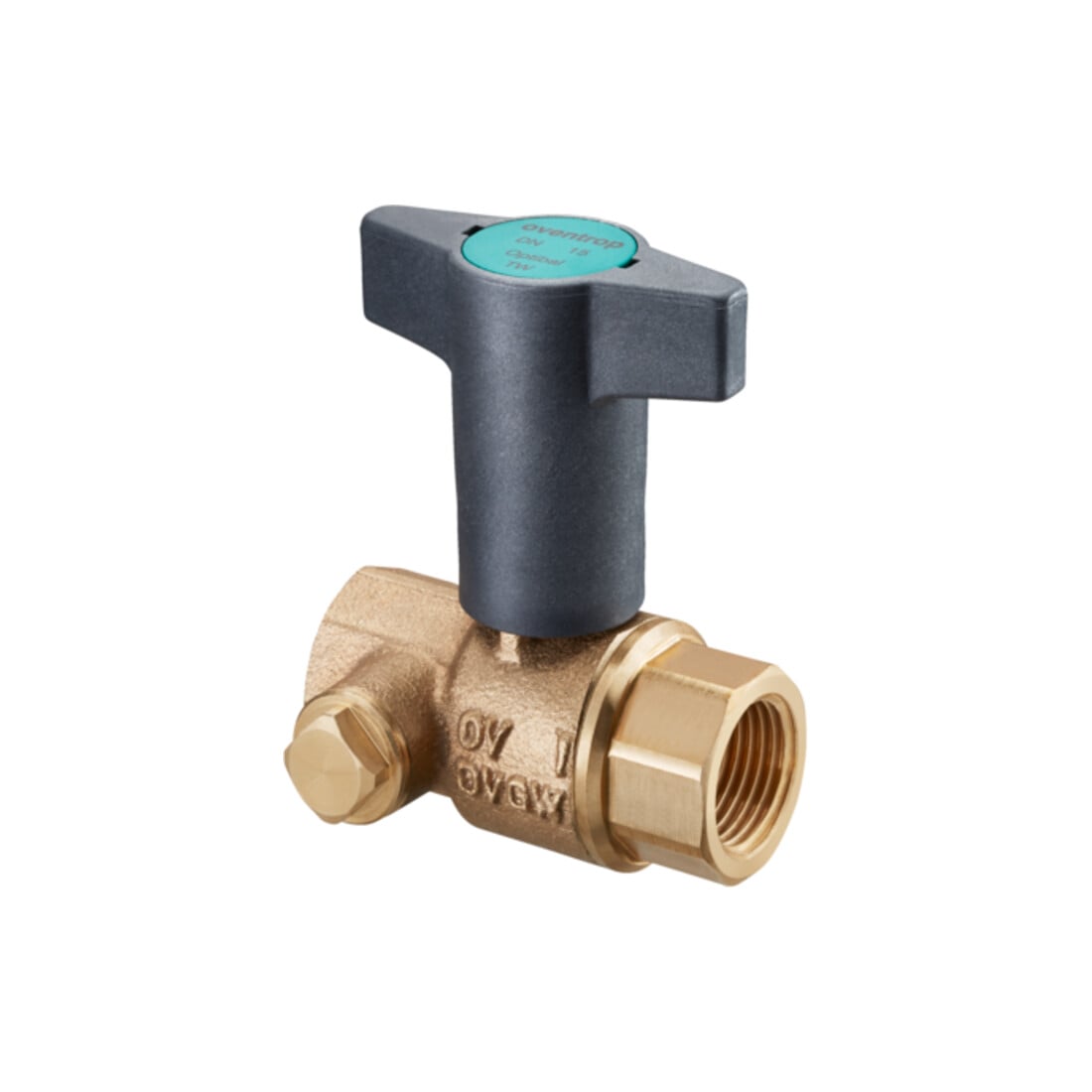 Oventrop Trinkwasserkugelhahn Optibal TW DN 32, Rp 1 1/4xRp 1 1/4, beids. IG, RG