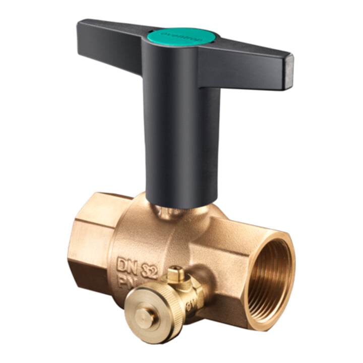 Oventrop Trinkwasserkugelhahn Optibal TW DN 32, Rp 1 1/4xRp 1 1/4, beids. IG, RG