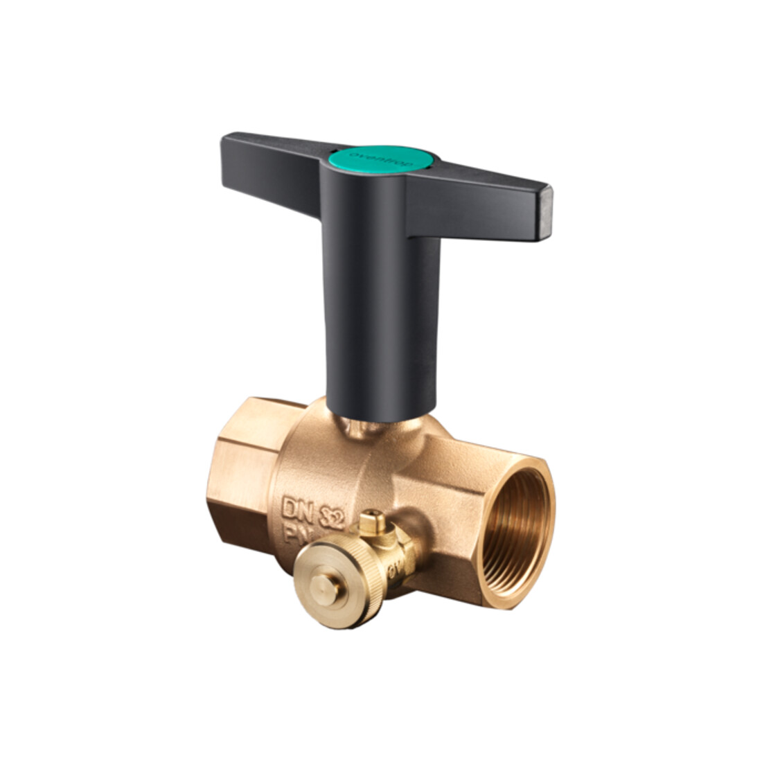 Oventrop Trinkwasserkugelhahn Optibal TW DN 32, Rp 1 1/4xRp 1 1/4, beids. IG, RG