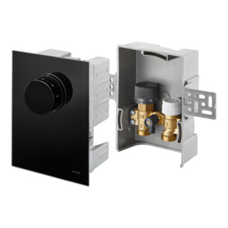 Oventrop Unibox T RTL ESG régulateur température retour noir, avec thermostat et limiteur température retour