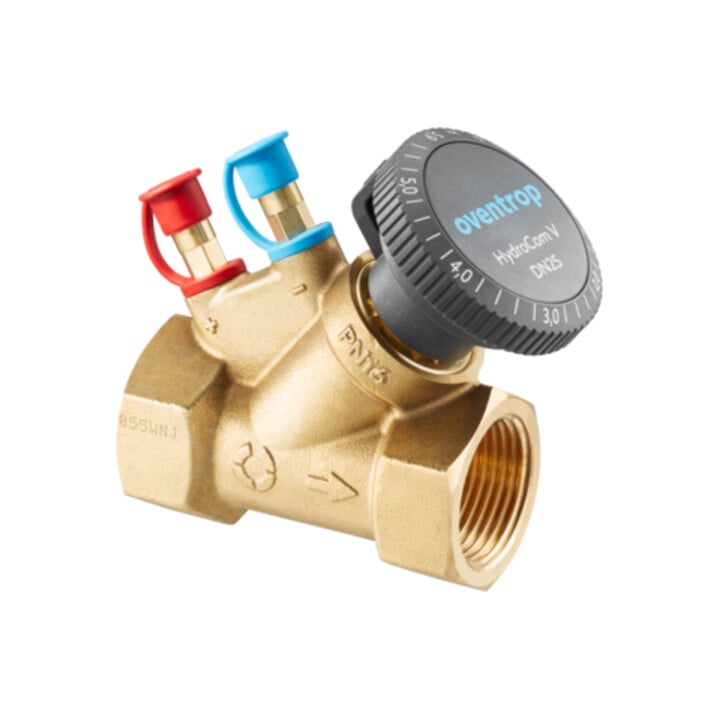 Oventrop Vanne de réglage HydroCom V DN 25, Rp 1, PN 16, 2x filetage intérieur, laiton