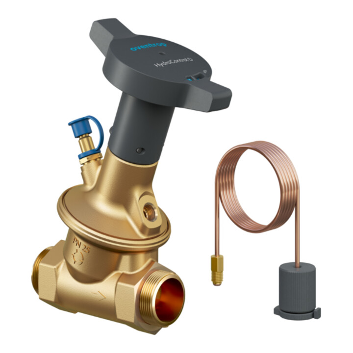 Oventrop Vanne de réglage Hydrocontrol D DN 25, Rp 1, PN 16, filetage mâle double, laiton