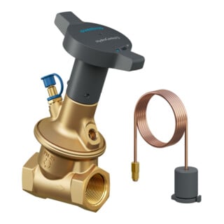 Oventrop Vanne d'équilibrage Hydrocontrol D DN 15, Rp 1/2, PN 25, 2x FI, laiton