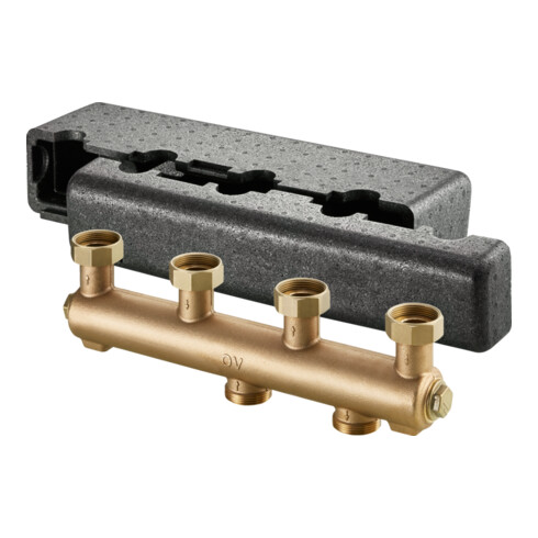 Oventrop Verteilerbalken DN 25, f Regum., m Iso., f 2 Heizkreise