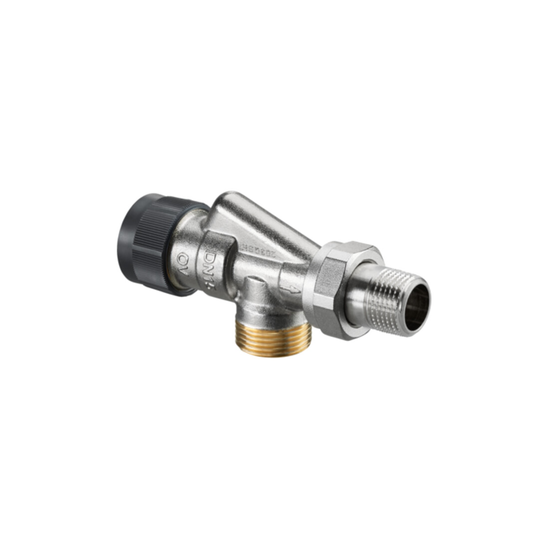 Oventrop Vorlauf-Axialventil Baureihe A DN 15, G 3/4 AGxR 1/2 AG, MS vernickelt